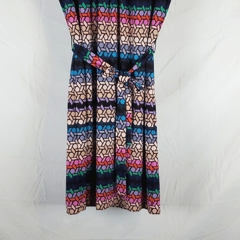 Trina Turk Joni Geo Print Stained Glass Dress - Picture 4 of 7